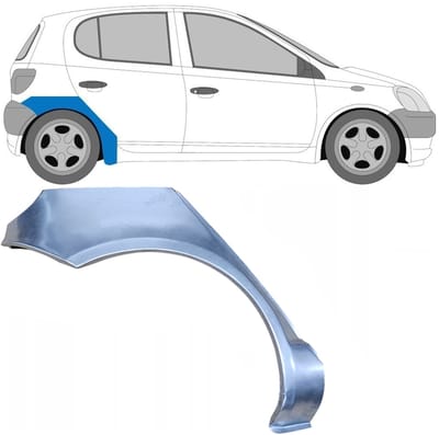 Reparatiepaneel achterspatbord voor Toyota Yaris 1999-2005 / Rechts