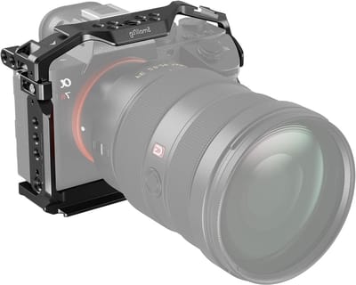 Volledige camera cage voor Sony Alpha 7 III en 7R III met quick release plaat, cold shoe en NATO rail