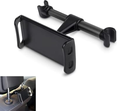 Tablet Hoofdsteun Houder Auto | Auto Tablethouder en Telefoonhouder voor Kinderen - Geschikt voor Apple iPad / iPhone / Samsung Gaalxy Tab etc. - zwart