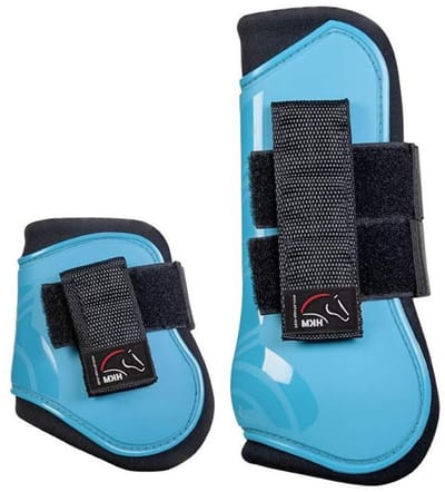 Peesbeschermers strijkkappen set - Beenbeschermers paard - Springen en rijden - Schokabsorberend duurzaam - Pony maat - Donkerblauw Zwart