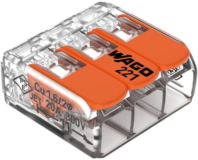 WAGO Verbindingsklem 3-voudig t/m 4mm² - 221-413 - 12 stuks in blister