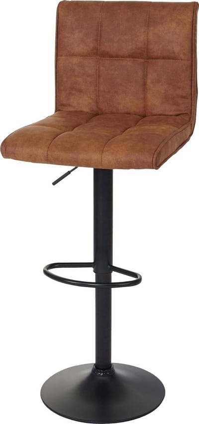 Barkruk MCW-B13, barkruk tegenkruk, imitatiesuède MVG-gecertificeerd ~ vintage lichtbruin