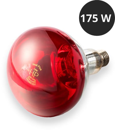 Heat Plus - Infrarood warmteLamp 175W Rood - Voor Optimale Verwarming