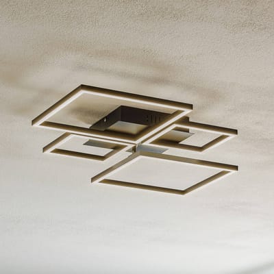 Briloner Leuchten FRAME - LED plafondlamp - 3093- 015 - CCT- kleurtemperatuurregeling - incl. afstandsbediening - traploos dimbaar via afstandsbediening - nachtlichtfunctie - timerfunctie - IP20 - 25.000 branduren - 75 x 46,7 x 7,5 cm