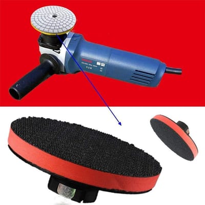 Steunplaat Polijsten - Haak en Loop Pad - Schuren en Polijsten - Universele Toepassing - 125mm Diameter - Rood en Zwart