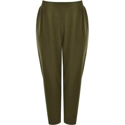 Dames fuselftaille broek van crêpe Mat Fashion