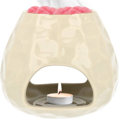 Scentchips® Bol Gebeiteld - Waxbrander - Geurbrander - Amberblokjes Brander - Oliebrander - Wax Melts Brander - Aromabrander - Ook Geschikt Voor Essentiële Oliën - Geurolie - Waxmelts - Zwart