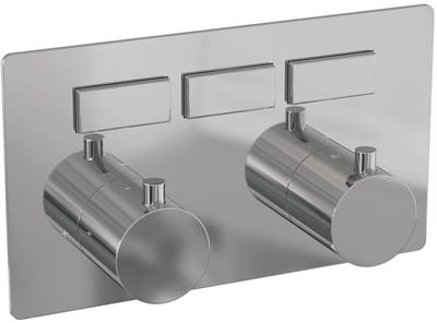 Brauer Chrome Edition 3-weg inbouwthermostaat met drukknoppen met in- en afbouwdelen chroom