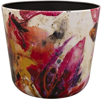 TS Collection - Vaas conisch Sweet magnolia - 21x18 - Metaal & Epoxy - Exclusieve woonitems voor binnen - Handgemaakt - Unieke print - Designed by Lammie