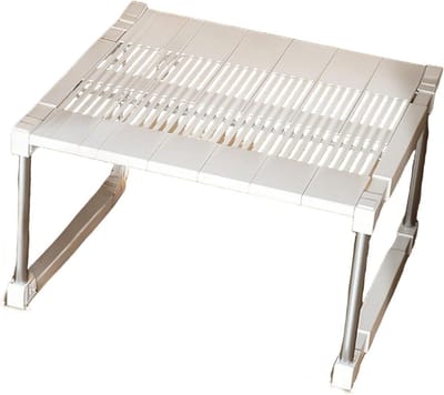 Verstelbare Plank - Kast organizer - Ruimte besparen - Gereedschapsloze installatie - L40-48cm B25-33cm - Wit