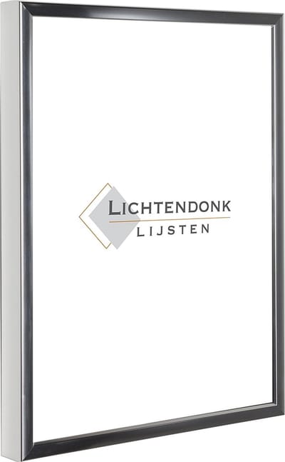 Aluminium Wissellijst 30 x 45 Glans Zilver - Ontspiegeld Glas - Salerno