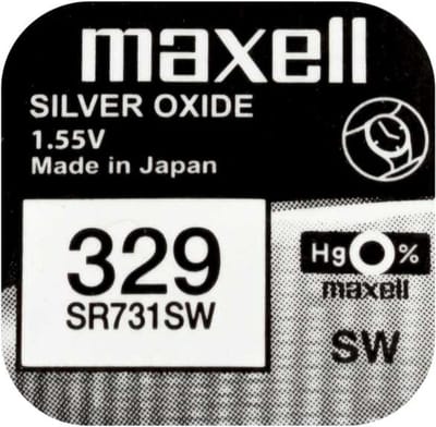Maxell 329 SR731SW Zilver-oxide (S) Knoopcel Batterij 10 Stuks
