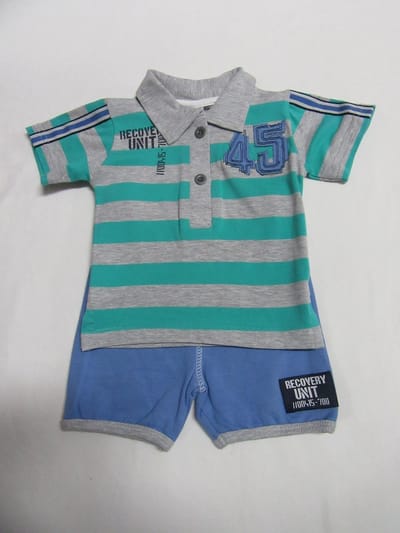 Dirkje , kledingset , jongens , polo+ short unit 45 ,  80 - 12 maand