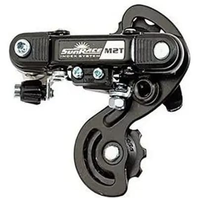 Sunrace Achterderailleur 6/7-speed - lange kooi - staal - directe montage - zwart