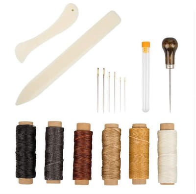 Boekbindgereedschap Starter Kit met Binding Tape - Vouwen - Waxed Wire - Awl voor DIY Beginners - 16 stuks