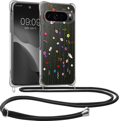kwmobile telefoonhoesje geschikt voor Google Pixel 10 Pro XL - Hoesje met telefoonkoord - Back cover voor smartphone - Case in meerkleurig / transparant