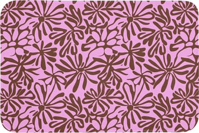 Badmat 90x60 cm - Antislip - Organisch - Patroon - Roze - Badmatten voor badkamer - Badkamermat - Douchemat - Badkamer mat