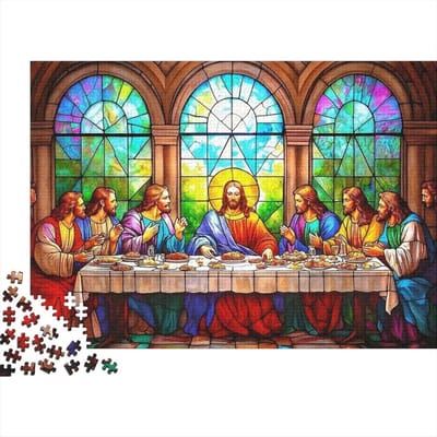 Puzzel 1000 stukjes - Volwassenen puzzel - Ontspanning thuis - Gedetailleerd diner tafereel - 38 x 26 cm - Gekleurd