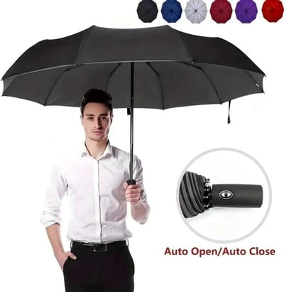 Bovista Moderne Stormparaplu - Opvouwbaar - Windproof Paraplu - Stormproef - Automatisch Uitklapbaar - Umbrella - Windproef - Grijs