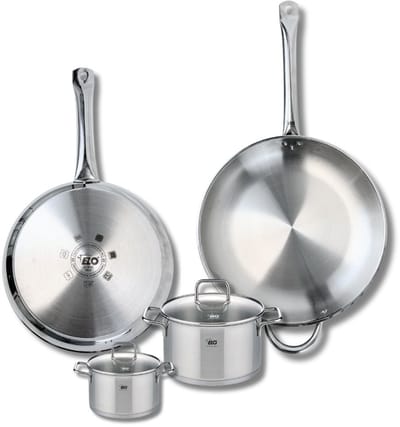 Set van 2 Bakpannen 28 en 32 cm en 2 Kookpotten 12 en 16 cm Elo Profi Citrin