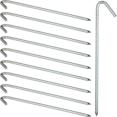 100x XL tentharing - set - rondpen - staal - 39 cm - extreem stabiel verzinkt