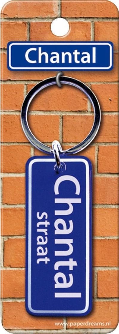 Paper Dreams Sleutelhanger Chantal Straat 9 X 3 Cm Staal Blauw