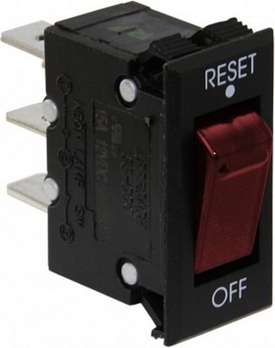 Tuimelschakelaar met automatische zekering - 5 Amp.