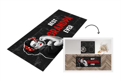 Keukenloper - Loper keuken - Best grandpa ever - Quotes - Spreuken - Opa - 120x50 cm - Keukenloper vinyl