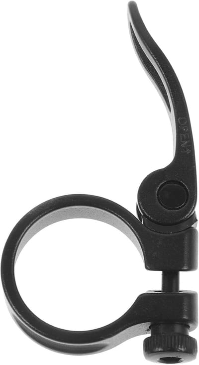 Fiets Zadelpenklem - Zadelstangklem Buisklem - Zadelpositie Aanpassen - Zonder Gereedschap te Monteren - 34.9 mm Diameter - Zwart