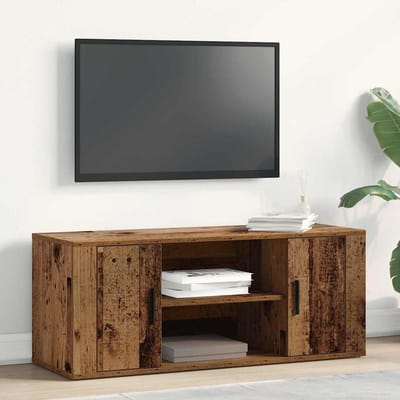 vidaXL - TV - Kast - 100 - x - 35 - x - 40 - cm - Oud - hout - Bewerkt - hout