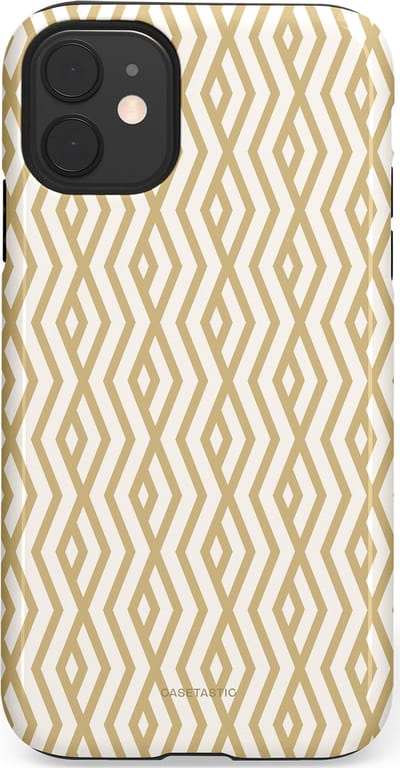 Casetastic Hoesje Geschikt voor Apple iPhone 11 - Stijlvolle Beschermende Duo-layer Case - Art Deco Goud