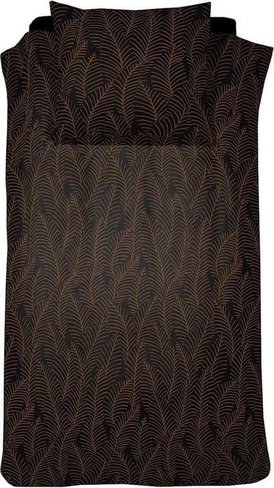 Damai Bellezza - Dekbedovertrek - Satijn - 140x200/220 cm - Zwart + 1 kussensloop 60x70