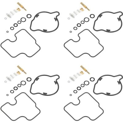 4 Set Motorfiets Carburateur Reparatiekit Carburateur Revisieset Vervanging voor CBR600F2 1991?1994 black