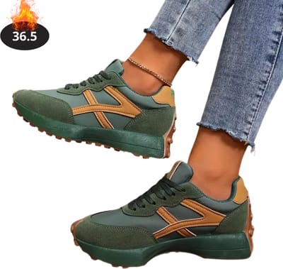 Livano Schoenen Dames - Sneakers - Comfortabel - Sportief - Casual - Volwassen - Groen - Maat 36.5