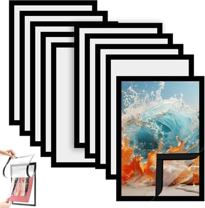 Consumerce® Magnetische A4 Display – 10 Stuks – Menukaarthouder – Prikbord – Magnetisch Frame – Diamond Painting Lijst – Fotolijst – Menu Kaart Houder – Bulletin Standaard – Folderhouder – Kliklijst