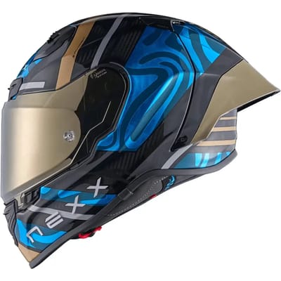 Nexx X.R3R Swirl Carbon Blauw Integraalhelm - Maat L - Helm