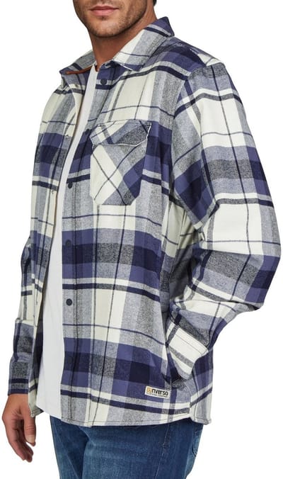 riverso Heren Overhemd RIVVincent regular fit Blauw S Volwassenen - gemaakt van 100% katoen