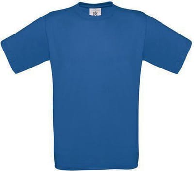 B&C Exact 150 Kids T-shirt Royal Blue Maat 3/4 (onbedrukt - 5 stuks)