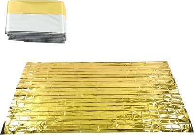 Nooddekens Folie - Thermische Dekens Survival - Kamperen Wandelen - Reflecterend Effect - 140x210cm - Zilver