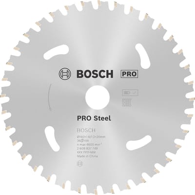 Bosch PRO Steel draadloos zaagblad voor cirkelzagen 160 x 1,6 x 20 mm - 2608837749