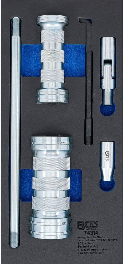 BGS Werkstattwageneinlage 1/3: Injectoren-trekkerset voor vrachtwagens - 74314