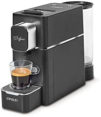 Espressomachine voor E.S.E. 44 mm, 0,85 l tank, zwart, korte en lange espresso