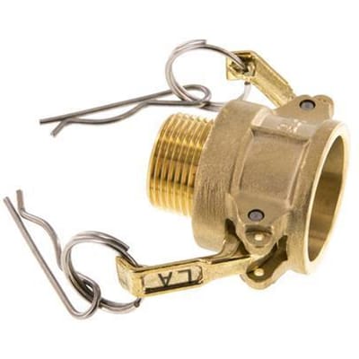 Camlock DN 20 (3/4'') Koppeling MessingR 3/4'' met buitendraad Type B MIL-C-27487