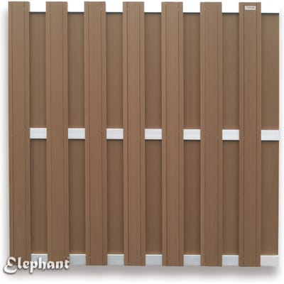 Intergard Tuinscherm composiet schutting wpc bruin alu 180x180cm