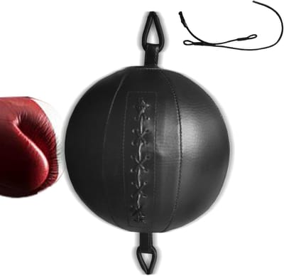 Boksbal Trainer - Reflex Bal - Verbeter Coördinatie - Veelzijdig Gebruik - 20 cm Diameter - Zwart