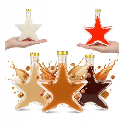 Bimberek - Feestelijke Sterfles - 200ml - Glazen Fles - Transparant