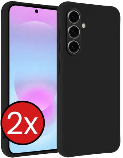 Hoesje - 2 Stuks - Geschikt voor Samsung Galaxy A37 - Sterk & Shockproof - Telefoonhoes - Back Cover - Case Siliconen - Telefoon Hoes - Zwart