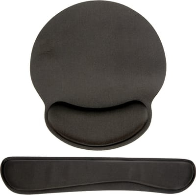 2-delige set van ergonomische muismat en toetsenbord polssteun
