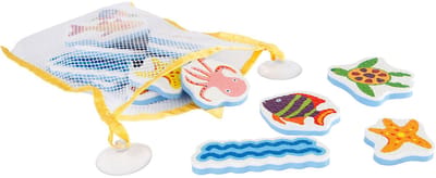 Foam bad plakfiguren zeedieren speelgoed - Mini Club - 16 stuks.