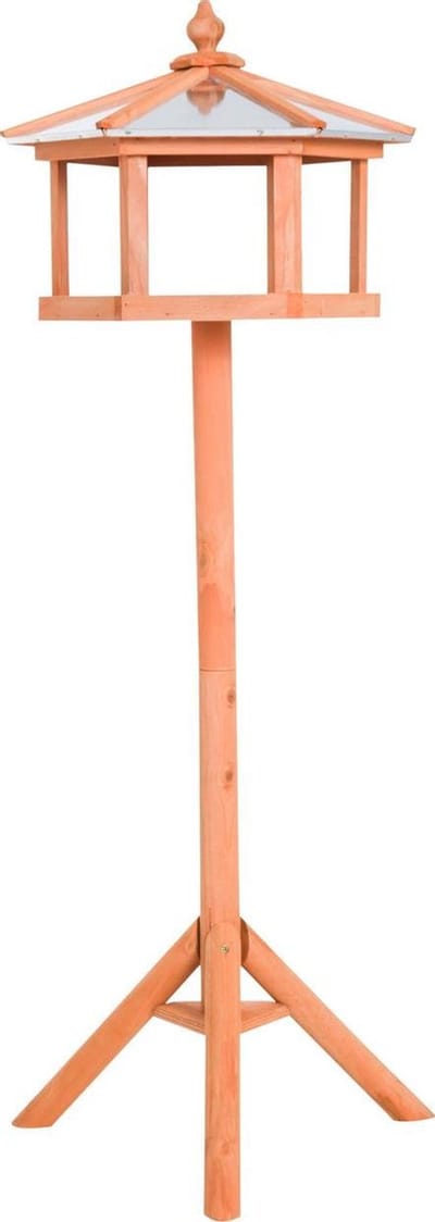 Voederhuisje voor vogels staand - Voederhuis voor vogels - Vogelvoederhuisje - Met standaard en zinken dak - Ø 40 x 110 cm